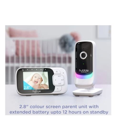 Hubble Nursery Pal Essentials Connected Video Baby Monitor With Night Light - 2.8"