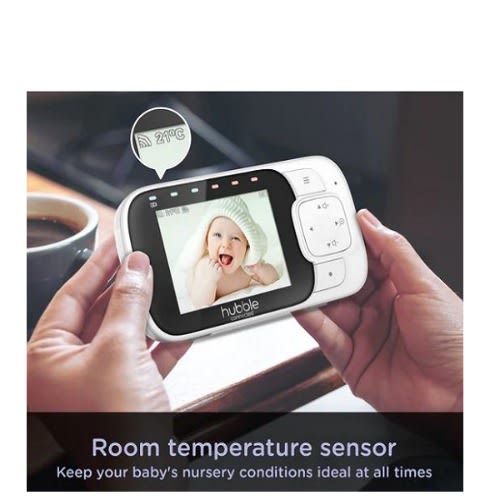 Hubble Nursery Pal Essentials Connected Video Baby Monitor With Night Light - 2.8"