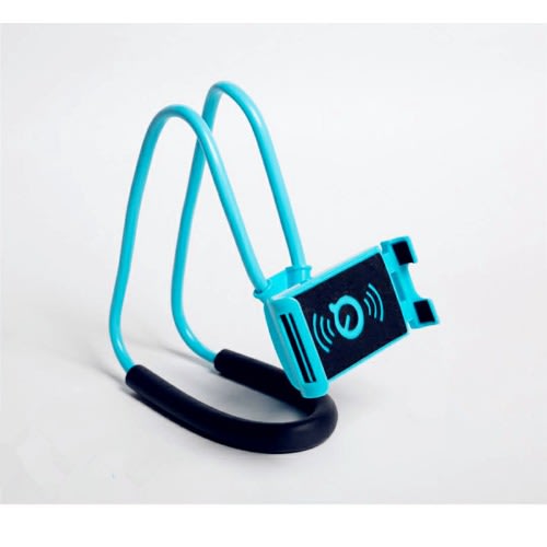 Flexible Mobile Phone Lazy Neck Phone Holder - Blue