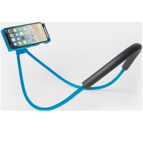 Flexible Mobile Phone Lazy Neck Phone Holder - Blue