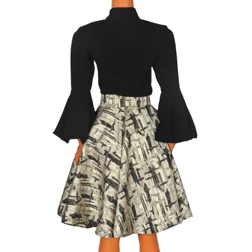 Flare Pocketed WaistBand Skirt - Multicolour