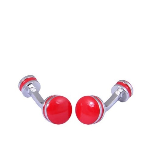 Round & Curved Shaped Cufflinks -silver- Mc-3992