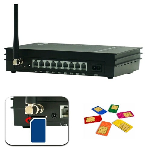 GSM PABX 8 Extensions Wire Intercom System