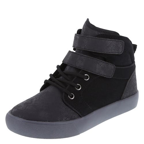 Boys Mid Top Black Casual Shoe