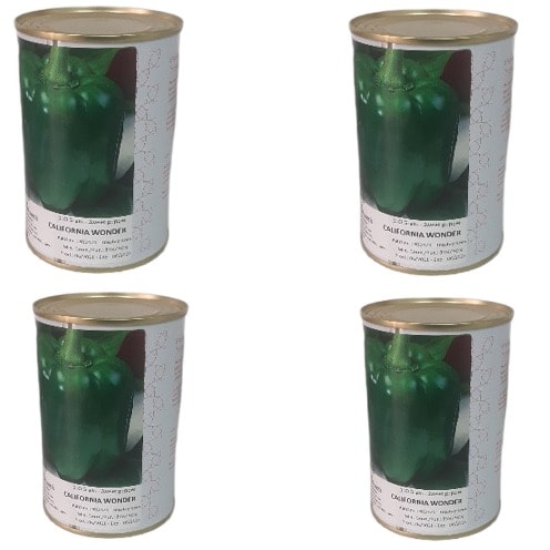 California Wonder Sweet Bell Pepper Seeds - 100 Grams - 4 Tins
