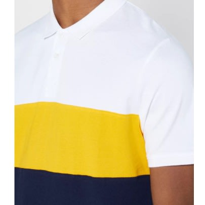 Colour Block Cotton Polo