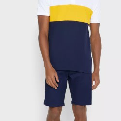 Colour Block Cotton Polo