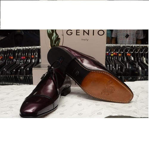 Men's  Patent  Leather Purple  Shoe