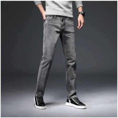 4 Pieces Jean For Men- Blue + Black + Wash Blue And Grey