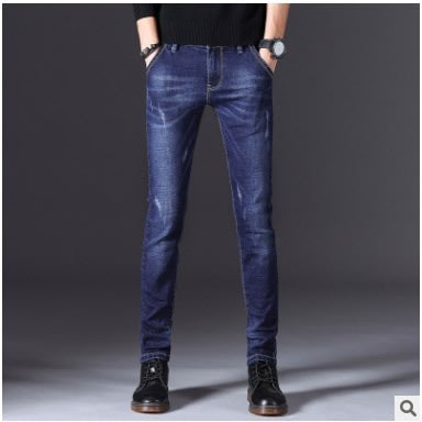4 Pieces Jean For Men- Blue + Black + Wash Blue And Grey