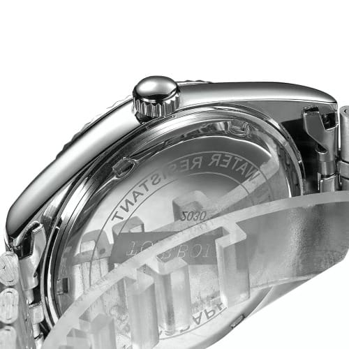 Men Stainless Steel Wristwatch - Silver