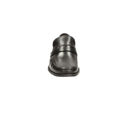 Bezel Edge Wide Fit Leather Shoe - Black