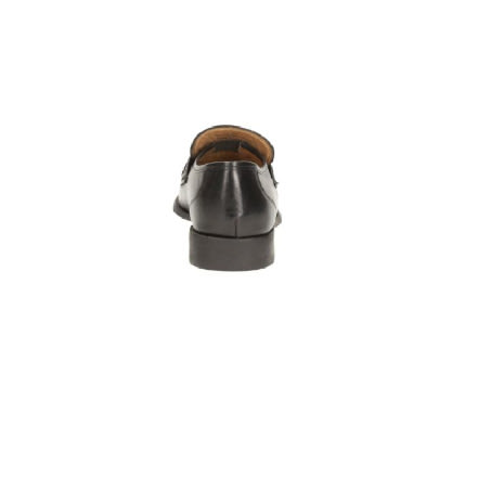 Bezel Edge Wide Fit Leather Shoe - Black