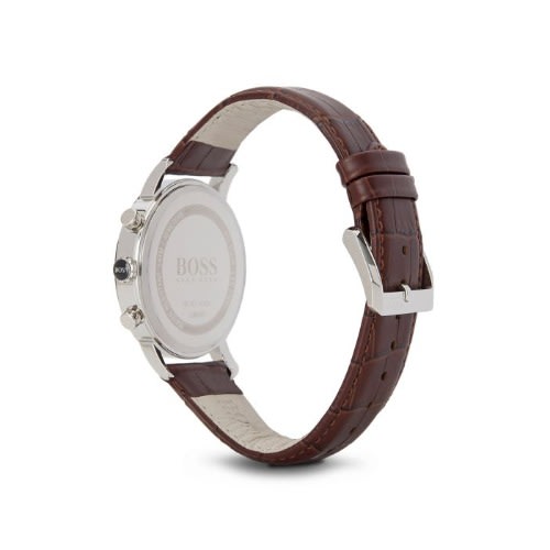 Chronograph White Dial Leather Men's Watch 1512871 - Brown