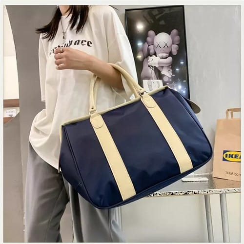 Men Nylon Travel Bag Fitness Sports Gym Bag - Blue