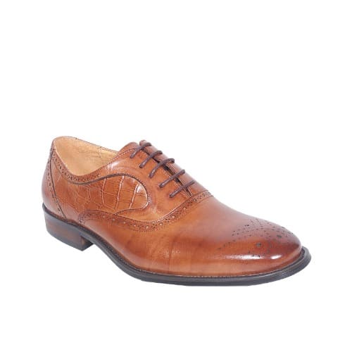 Italian Leather Shoe - Brown - MSH-3605