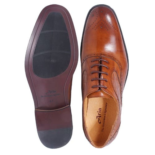 Italian Leather Shoe - Brown - MSH-3605