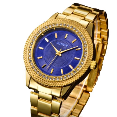 Unisex Gold Wristwatch - Gold/blue