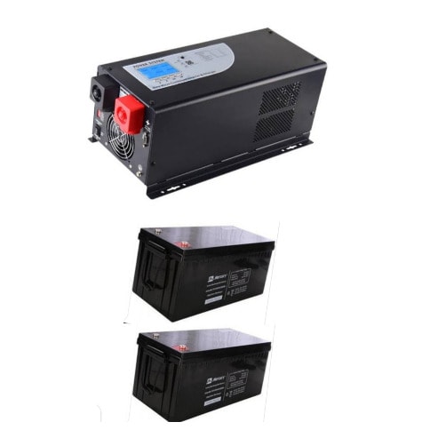 3kva 24v Pure Sine Wave Inverter + 200ah 2pcs
