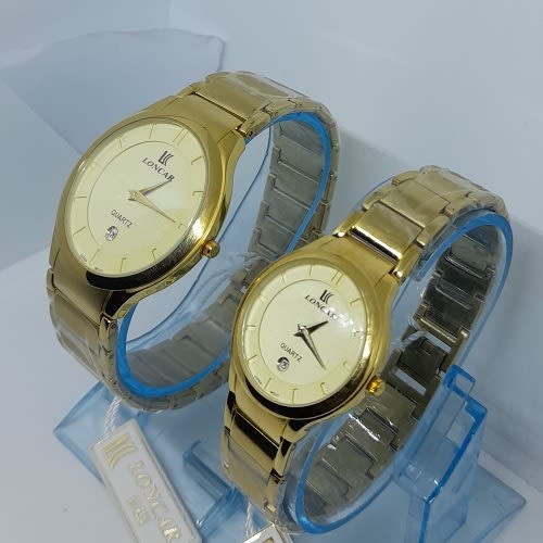 Couples Stainless Steel Watch - Gold