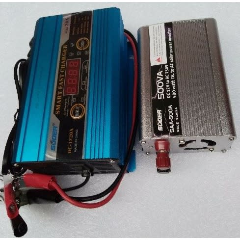 500w Power Inverter With Separate 20a Digital Display Battery Charger 2in1