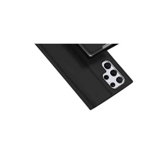 Leather Flip Case For Samsung S22 Ultra - Black