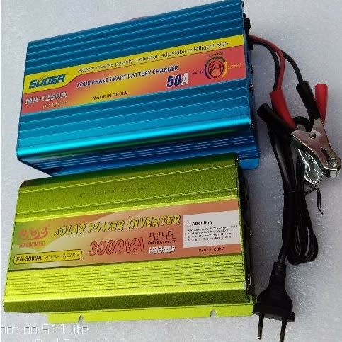 3000w Power Inverter With 50a Battery Charger - 2in1