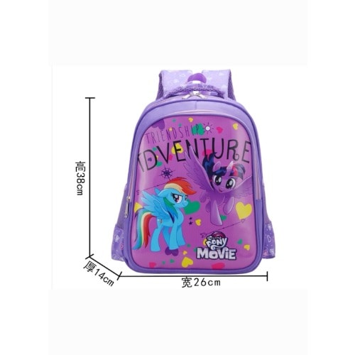 My Little Pony Adventure 3d Pvc - School Bag Backpack- M- 38cm - Purple