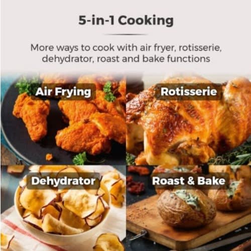 Large 12-in-1 Rapid Air Circulating Oven And Air Fryer - 23l