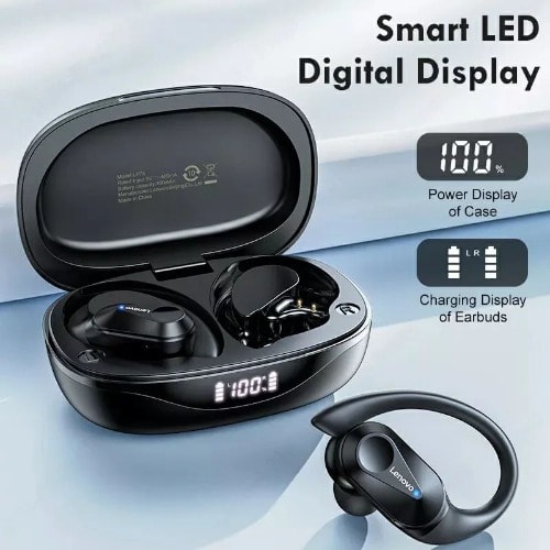Lenovo Lp75 Sports Bluetooth Earphones With Mics Bluetooth 5.3 Wireless Headphones