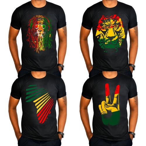 4-in-1 Ginger Bundle Premium Tshirts - Black