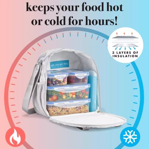 Fit & Fresh Deluxe Athleisure Lunch Bag Set - 7-Piece