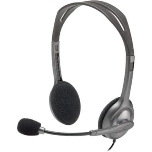 H111 Wired Stereo Headset With Noise Cancellation 3.5mm Audio Jack