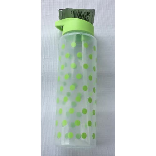 Dotted Straw Water Bottle - 700ml - Green