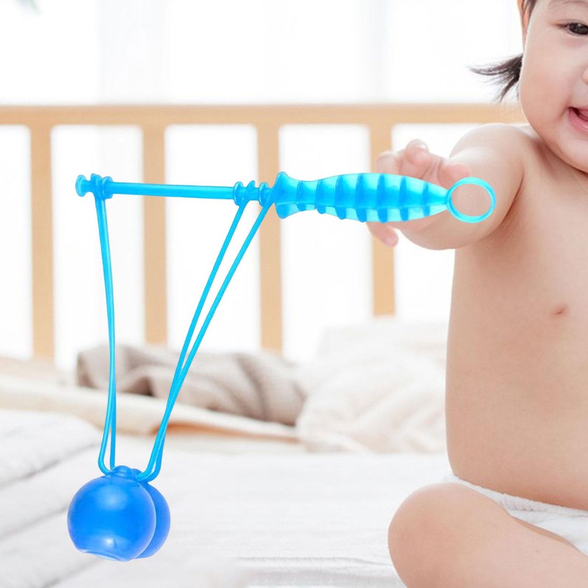 Mini Clackers Swinging Ball Toys Noise Maker Clackers Blue