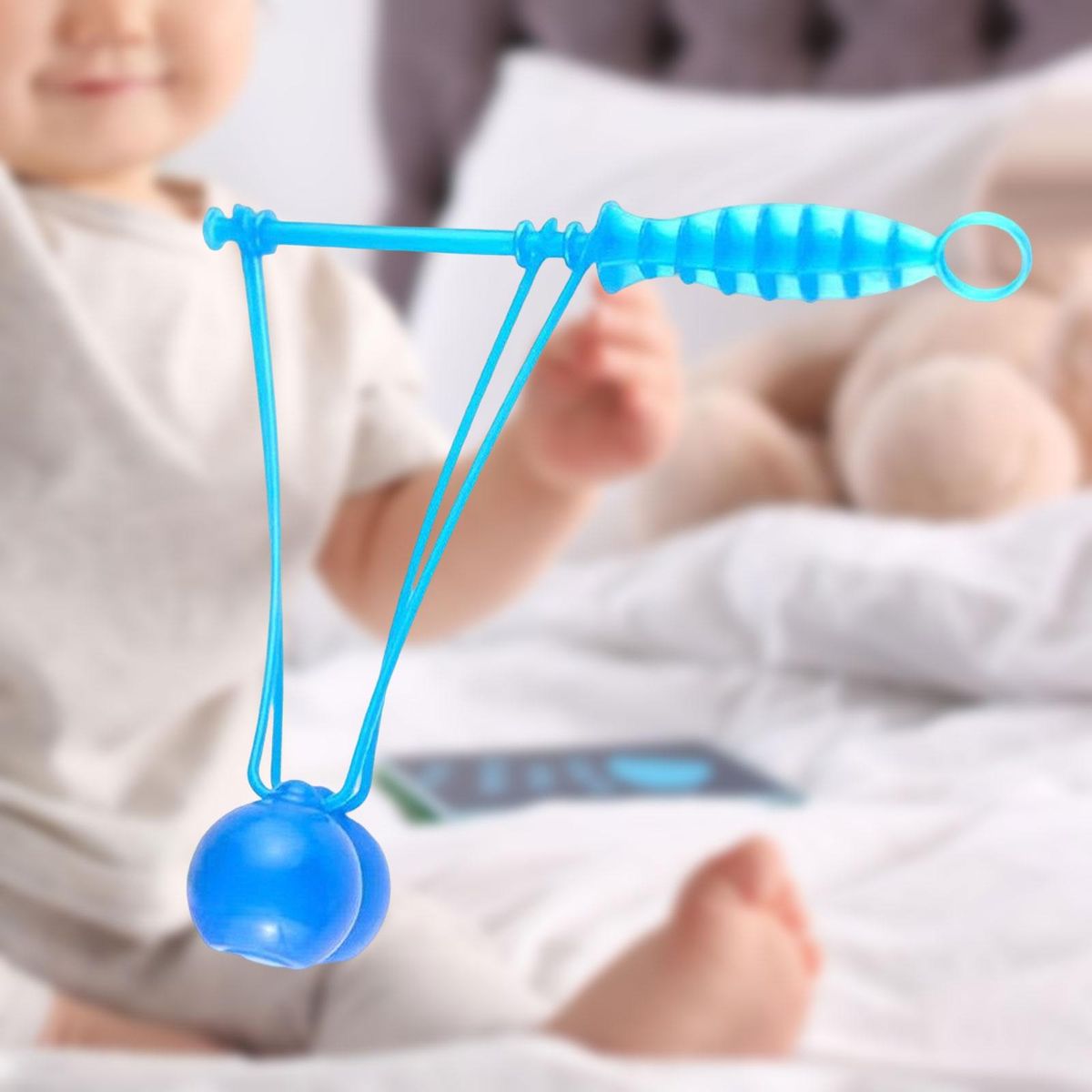 Mini Clackers Swinging Ball Toys Noise Maker Clackers Blue