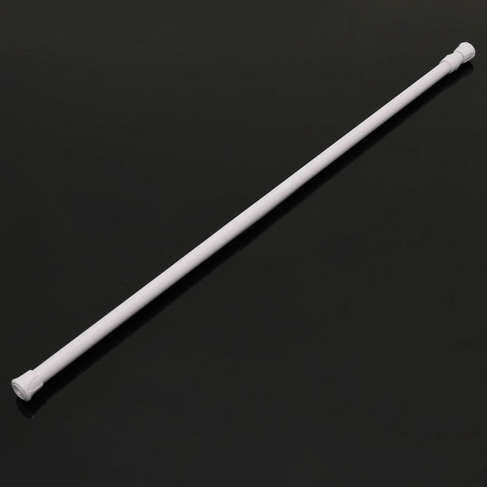 Extendable Telescopic Spring Loaded Tension Curtain Voile Net Shower Rod Pole-White