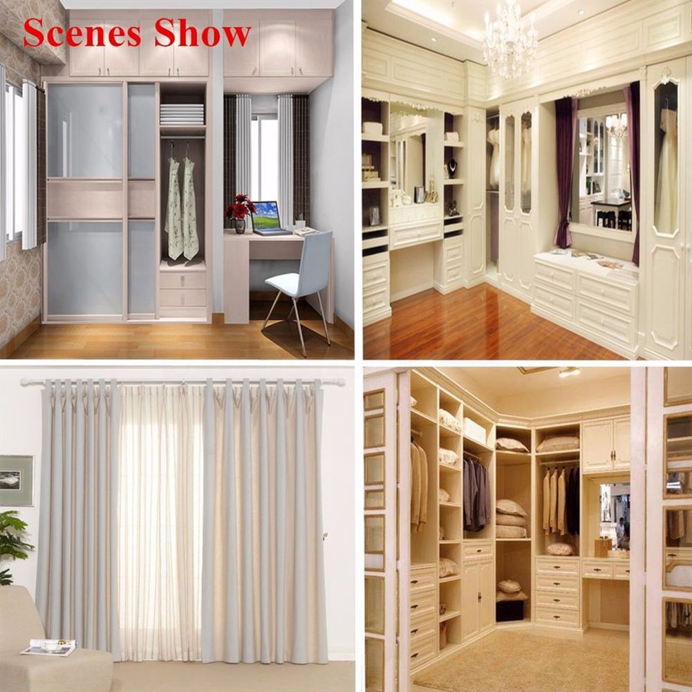 Extendable Telescopic Spring Loaded Tension Curtain Voile Net Shower Rod Pole-White
