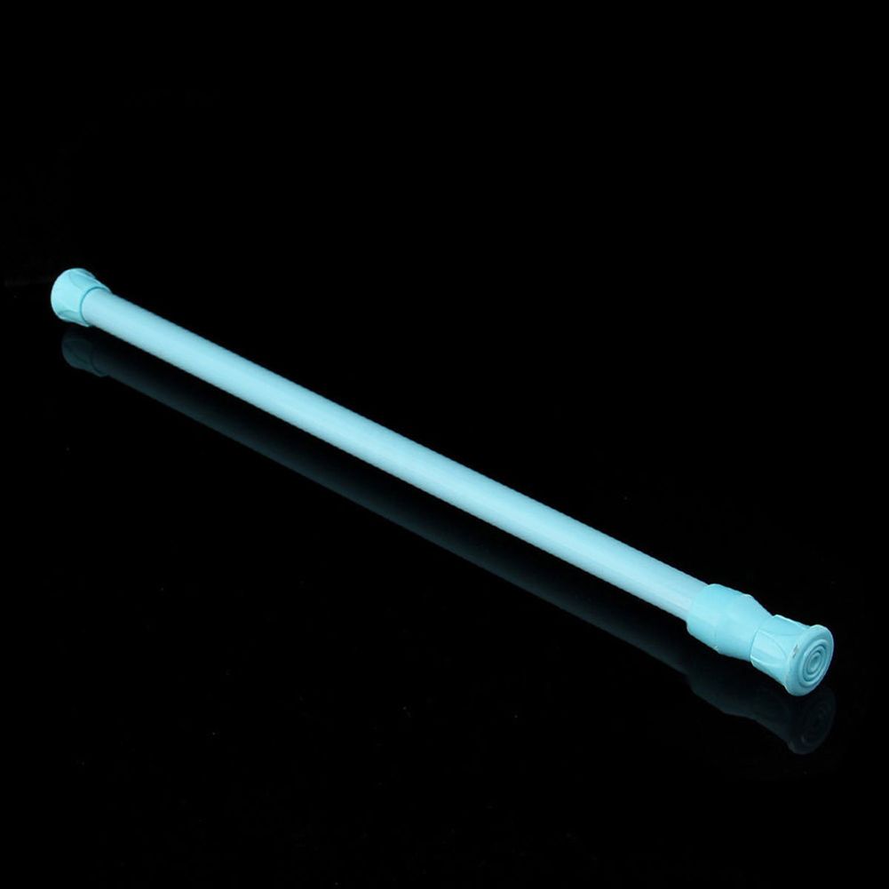 Extendable Telescopic Spring Loaded Tension Curtain Voile Net Shower Rod Pole-White