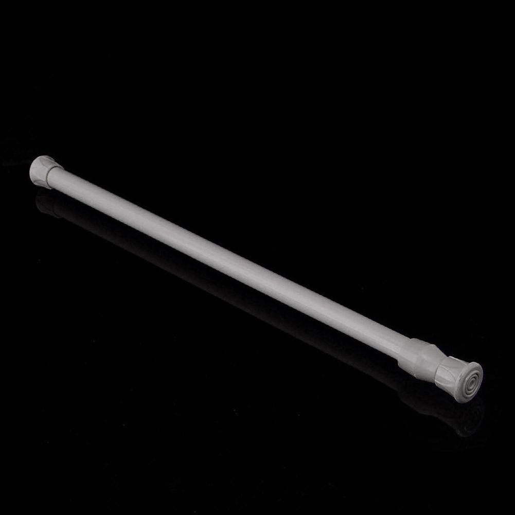Extendable Telescopic Spring Loaded Tension Curtain Voile Net Shower Rod Pole-White