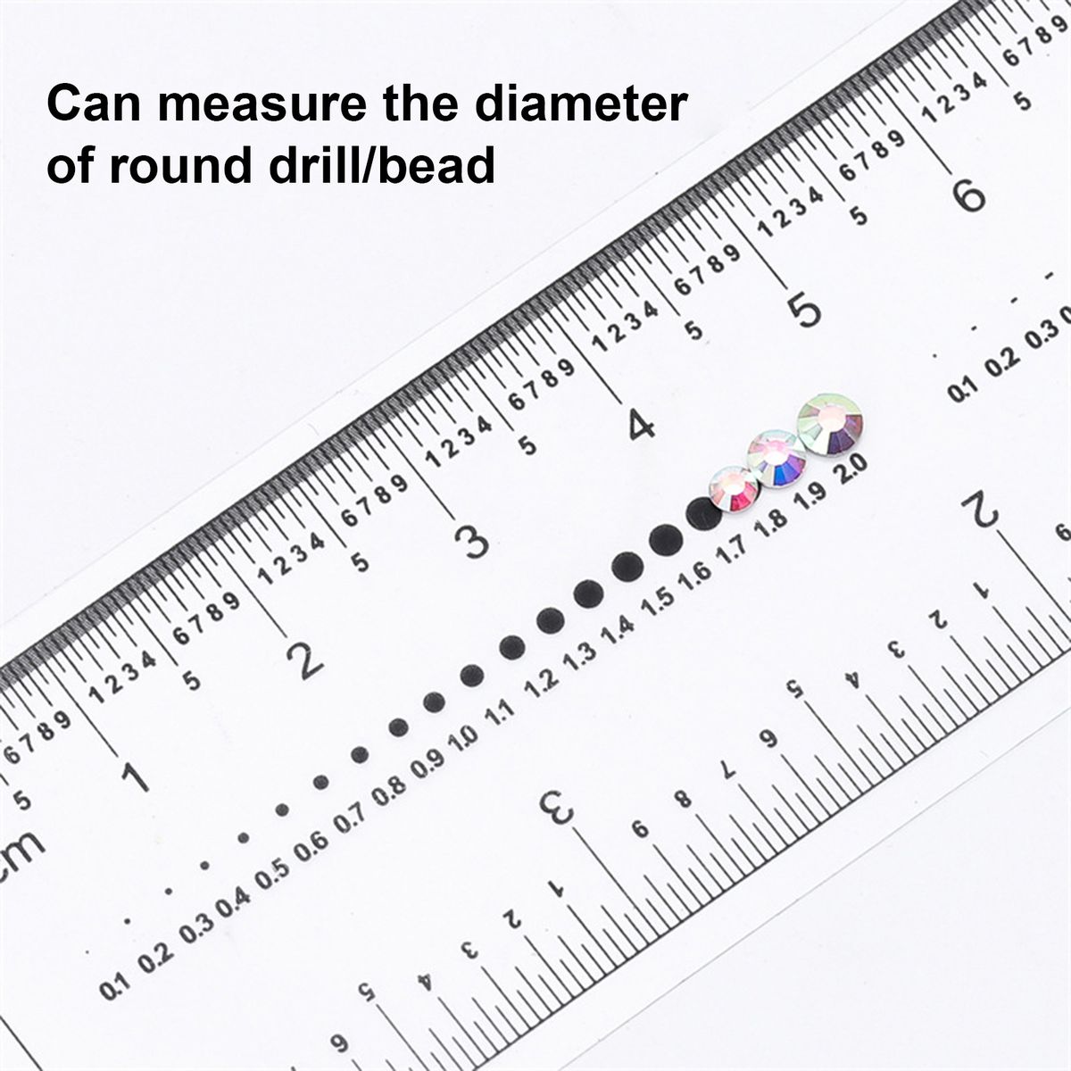 10PCS Fake Nails Measuring Ruler Transparent Nail Art PVC