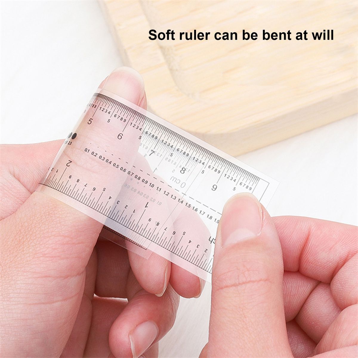 10PCS Fake Nails Measuring Ruler Transparent Nail Art PVC