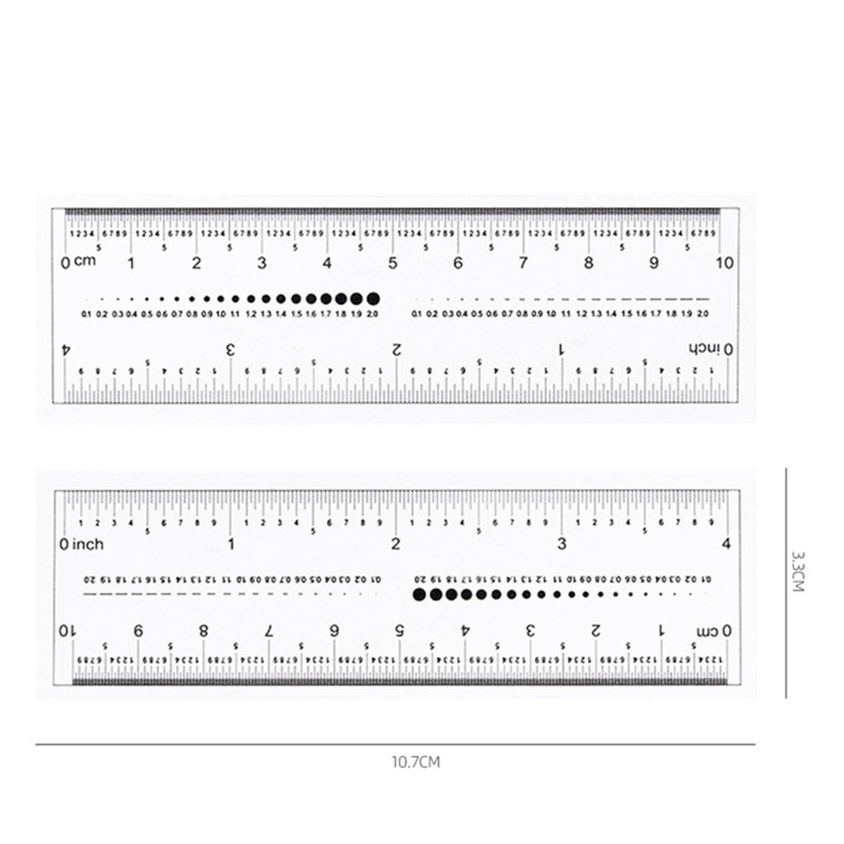 10PCS Fake Nails Measuring Ruler Transparent Nail Art PVC