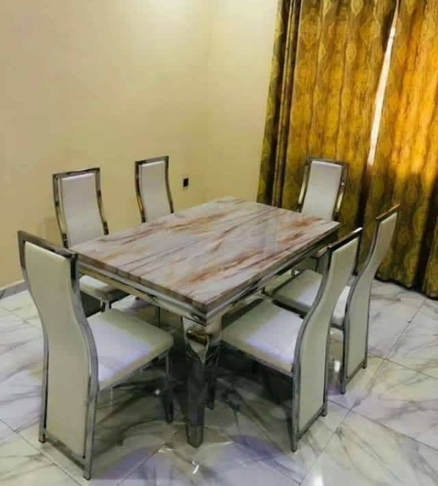 Watson 6Seater Marble Dinning(Color Options)(Lagos,IB,Ogun)