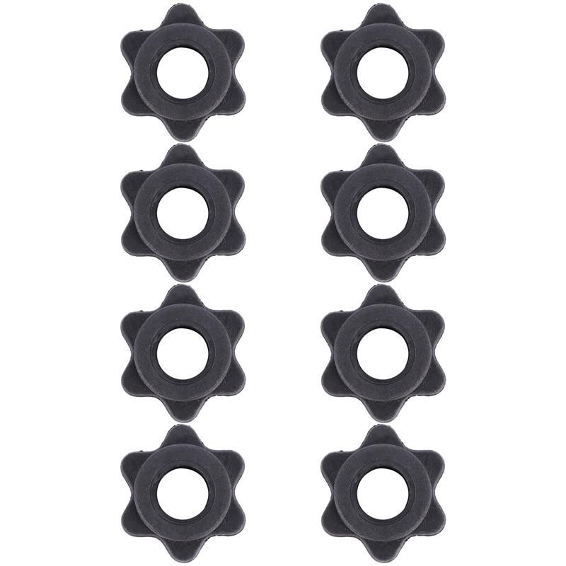 4 Pairs Dumbbell Hex NutDumbbell Rod Nut Collars For Barbells Training Sports