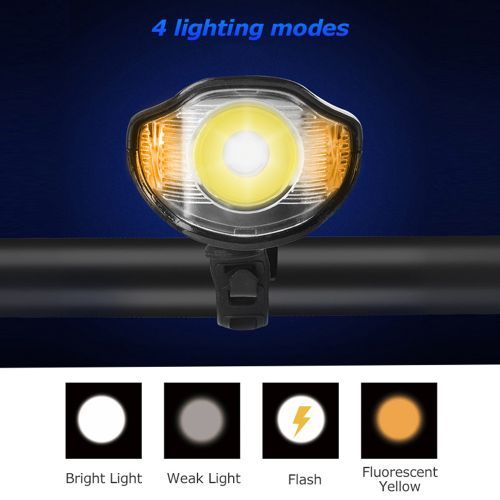 USB Bicycle Light Horn Flashlight Cycle Bike Speedometer