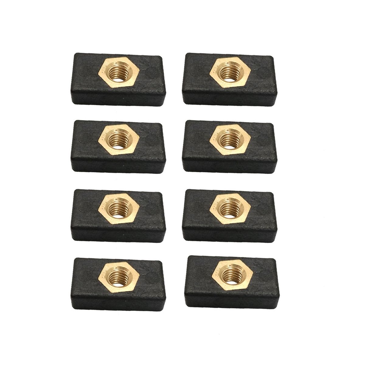 8Pcs Kayak Side Mount Slide Track Rail Sliders Fishing Rod Pole Holder Mounting Base Sliding Nut
