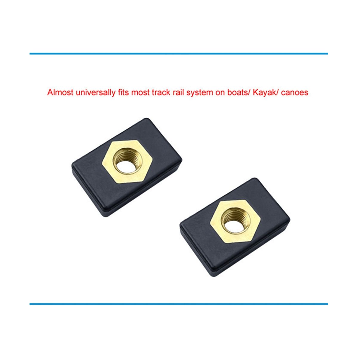 8Pcs Kayak Side Mount Slide Track Rail Sliders Fishing Rod Pole Holder Mounting Base Sliding Nut