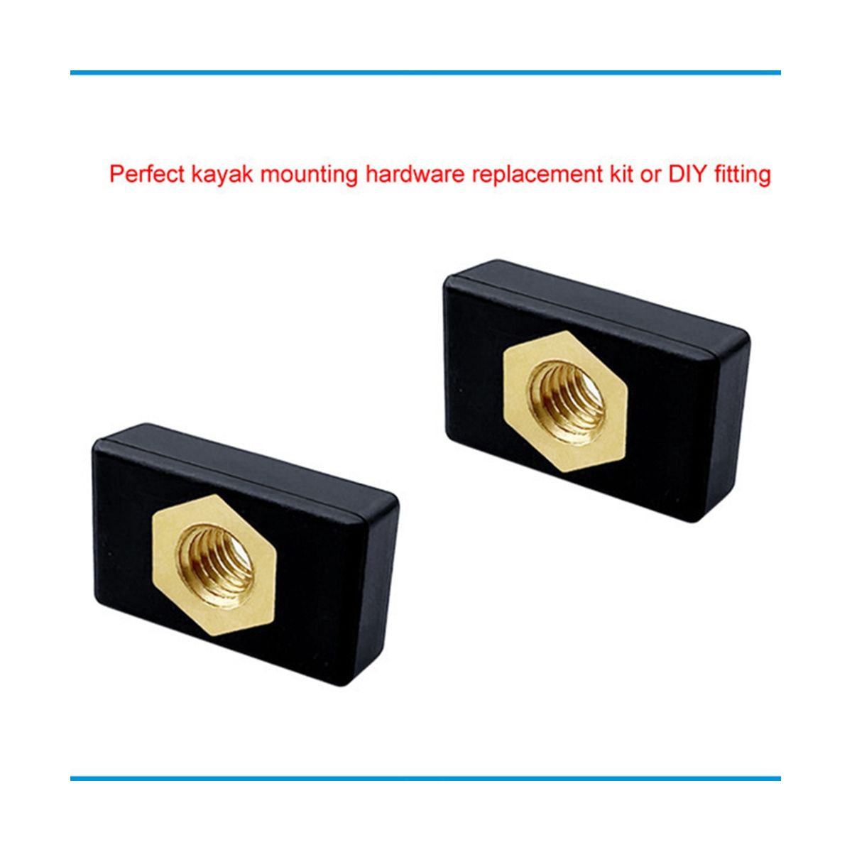 8Pcs Kayak Side Mount Slide Track Rail Sliders Fishing Rod Pole Holder Mounting Base Sliding Nut