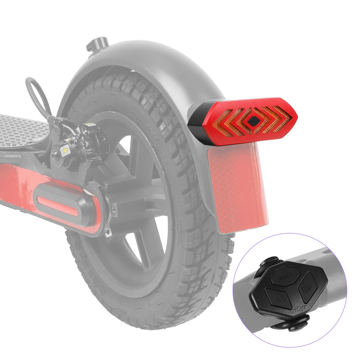Electric Scooter Tail Light With Turn Signals Wireless